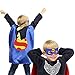 OuWen Fun Popular Outdoor Best Cool Top Toys for 3-10 Year Old Boys, Superhero Cape and Mask Set for Kids Boys Toddlers Superheros Toys for Boys Kids Best Gifts for 3-8 Year Old Boys 6BPiece OWUSCM02
