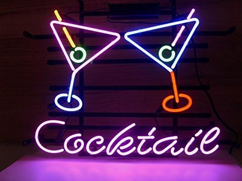 Cocktail Martini Neon Sign 20"X16" Inches Bright Neon Light for Store Beer Bar Pub Garage Room