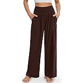 Gracyoga Wide Leg Yoga Pants for Women Casual Loose Cozy Sweatpants High Waisted Lounge Pajama Flowy Pants With Pockets