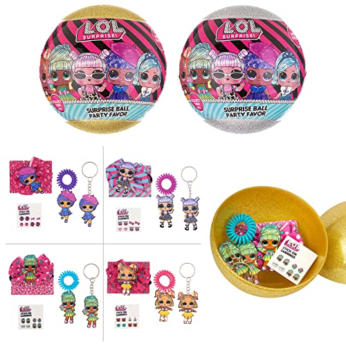L.O.L. Surprise! 4-Pack Novelty Assortment Balls Value Pack - OMG Birthday Party Favors & Accessories for Girls
