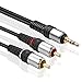 TNP 3.5mm Audio Cable - 6 Feet Gold Plated HiFi Sound Aux to Cable Male to Male Stereo Adapter Cable - 1/8 to Stereo for Smartphones, TV, Car Audio