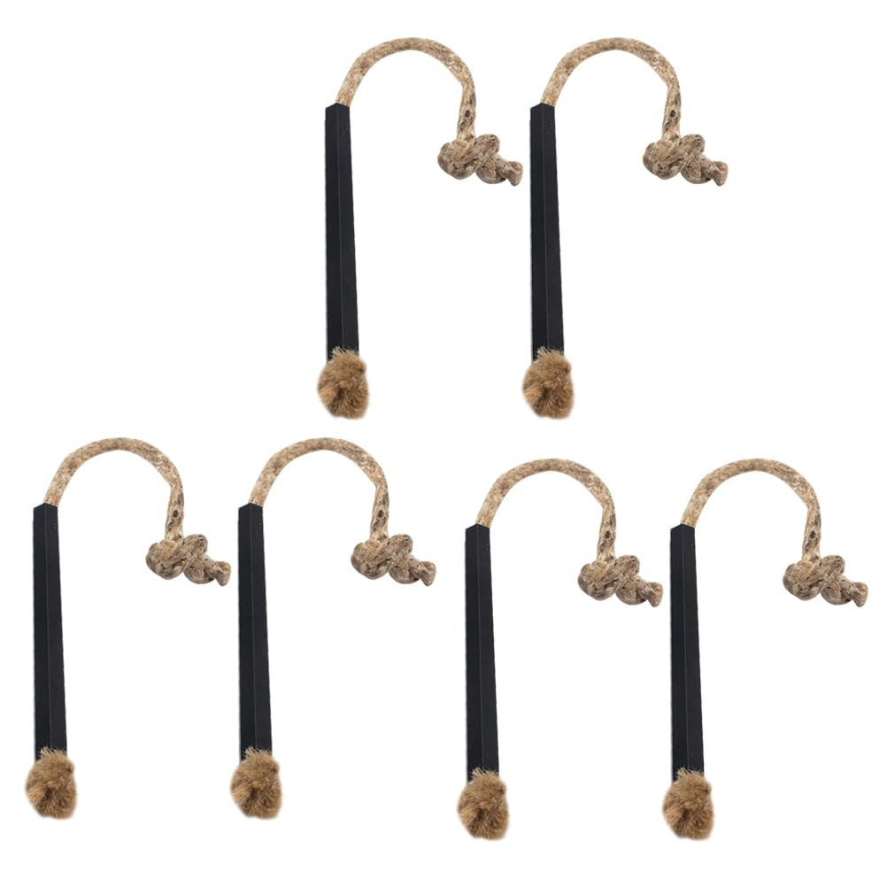 Yardwe Fire Starter 6pcs Jute Tinder Tube Waterproof Wax Wick Fire Starter Accessory with Aluminum Sleeve for Outdoor Camping Hiking Trekking Supplies Fat Rope Stick Fire Starter