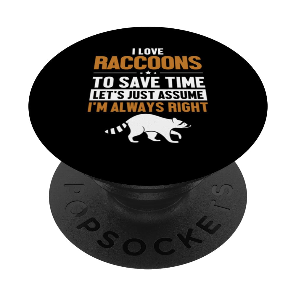 Raccoons Let's Assume I'm Right Trash Panda Queen Raccoon PopSockets Swappable PopGrip