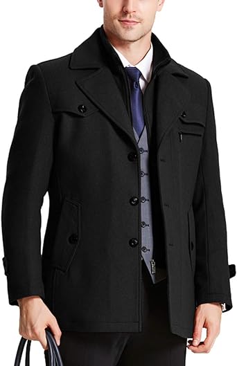 mens military peacoat