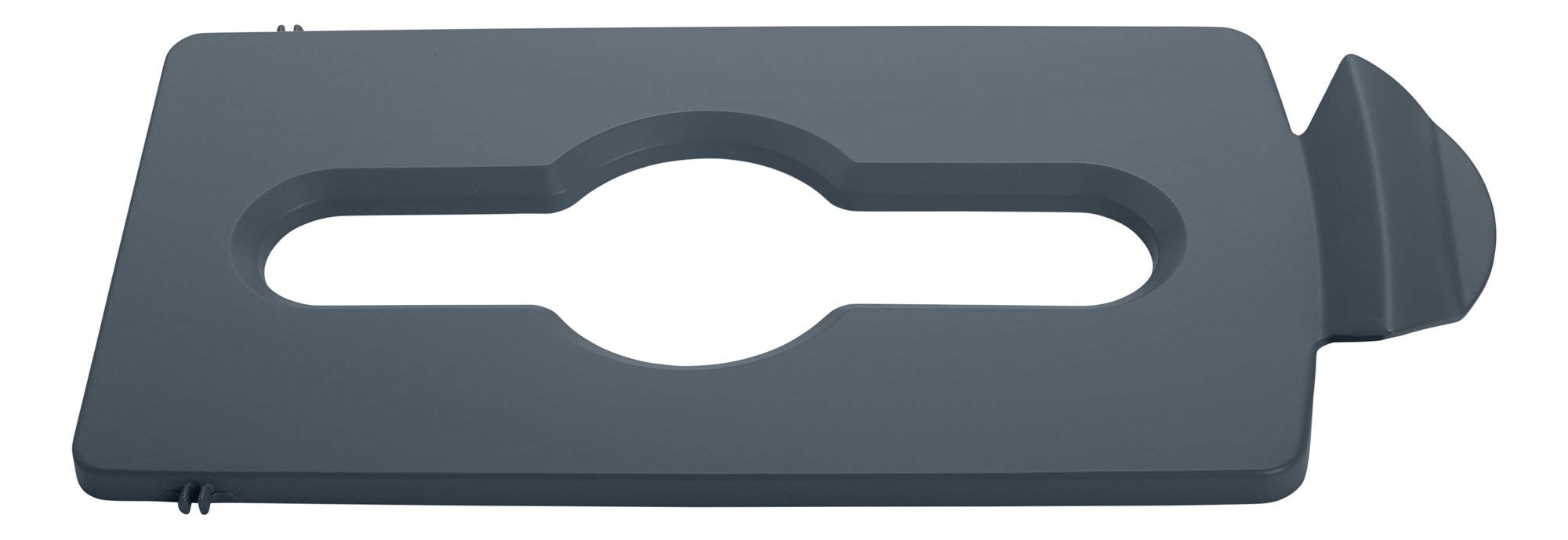 Rubbermaid Commercial Products Slim Jim Recycling Station Gray Mixed Recycling Lid 2007899