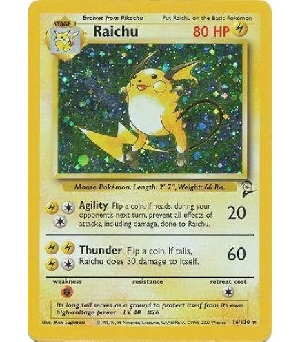 Amazon.com: Pokemon - Raichu (14/102) - Base Set - Holo : Toys & Games