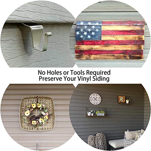 Cozcty Vinyl Siding Hooks for Hanging, Heavy Duty Outdoor Decoration