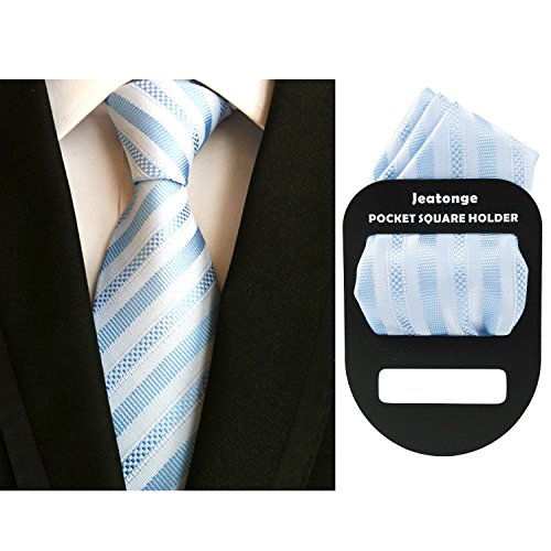 Lot 6 Pcs Mens Ties and 6 Free Matching Pocket Squares, Men's Classic Tie Necktie Woven Jacquard Neck Ties Gift box packing (6+6 style 07)