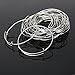 HUELE 20 Pack Metal Women's Expandable Blank Bangle Adjustable Wire Bracelet for DIY Jewelry Making Charm Bracelets(2.6 Inch)