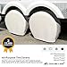 Explore Land Tire Covers 4 Pack - Tough Wheel Protector for Truck, SUV, Trailer, Camper, RV Universal Fits Tire Diameters 23-25.75 inches, White