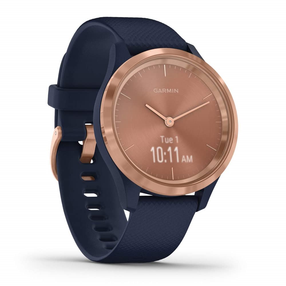 Vivomove 3S Navy Silicone with Rose Gold Hardware