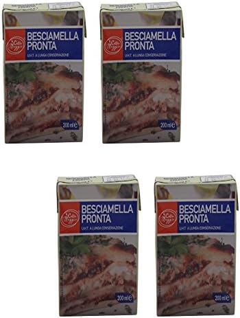 Colle Maggio: Italian Besciamella (Béchamel Sauce) 6.7 Fluid Ounce (200ml) Packages (Pack of 4)