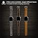 top4cus Genuine Leather Band iwatch Strap Compatible with Apple Watch Series 6, SE, 5, 4, 3/2/1 and Sport Edition, Stainless Steel Clasp (42/44/45mm, Retro Brown)