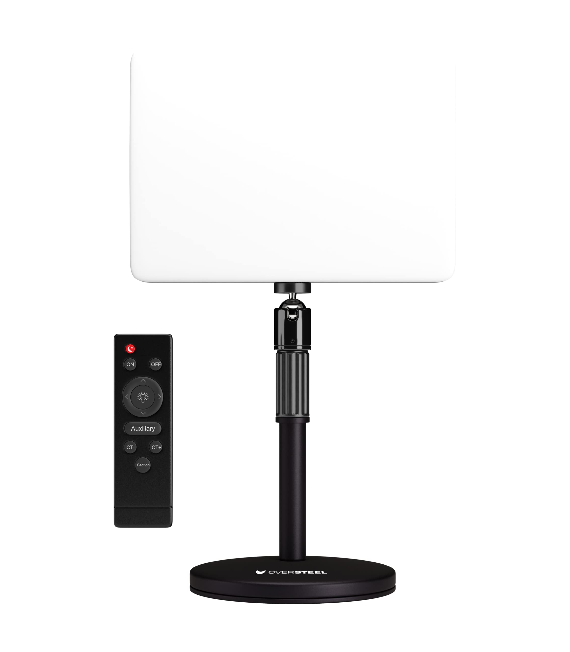 Oversteel - Chromius LED Streaming Light with Stand, Adjustable Color Temperature 3000-6500K, Remote Control — image 1