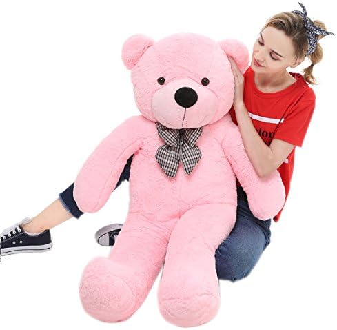 MorisMos Giant Big Teddy Bear Cuddly Stuffed Animals Plush Toy Doll for Girlfriend Children Pink (47 inch)