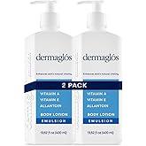 Dermaglos 2-pack Moisturizing Body Lotion for Dry Skin with Extra Vitamin A, Vitamin E & Allantoin | Hydrating & Regenerating formula for Stretch Marks, Tattoos, Scars & Wrinkles | 13.52 Fl Oz.