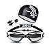 qiteng Swimming Goggles + Swim Cap + Case + Nose Clip + Ear Plugs Swim Goggles Anti Fog UV Protection for Adult Men Women Youth Kids Black