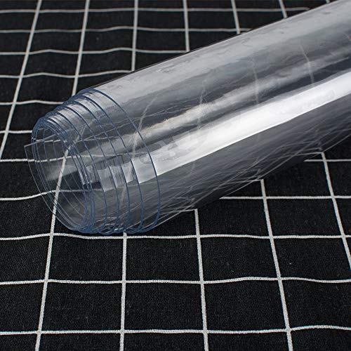Clear Table Protector Clear PVC Table Cover Protector 1.5mm/2mm Thick Table Pads for Kitchen Dining Room (91 x 40 Inch)