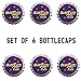 Quantum Cola Bottle Caps - Set of 6 Caps - Brand New, Unused, Professionally Printed Bottle Caps, Perfect for Decoration, Collecting, Home Brewing, Cosplay, or Crafts