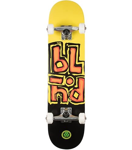 Amazon.com : Blind Skateboards OG Stacked Black/Yellow Mid