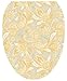 Toilet Tattoos, Toilet Seat Cover Decal,Antique Gold Paisley, Size Elongated