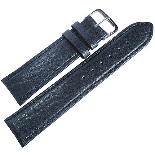 Fluco Record 20mm Blue Leather Watch Strap
