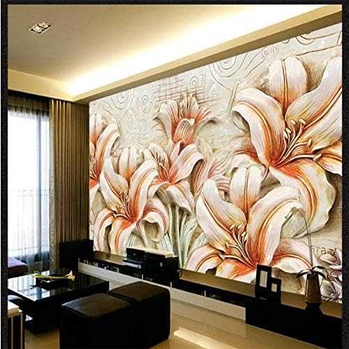 Avikalp Exclusive AWZ0325 3D Wallpaper Murals Orchids Lily Flowers Orange HD 3D Wallpaper(182cm x 121cm)