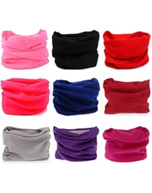 9PCS Outdoor Headscarves for ATV/UTV riding, Seamless Bandanas Tube, High Elastic Headband with UV Resistance,...
