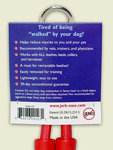 Jerk-Ease Bungee Dog Leash Attachment - Large Red - Thumbnail 2