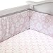 Lambs & Ivy Swan Lake Crib Bumper, Pink/White/Grey