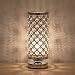 HAITRAL Crystal Table Lamp Modern Night Light Lamp with Metal Frame 110 Pcs Crystals Elegant Bedside Desk Lamp for Bedroom, Living Room, Dining Room Sliver