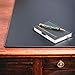 Dacasso Luxury Leather Blotter for Writing Executive Desk Surface Protector Conference Table Pad, 34” x 20”, Black Leatherette