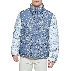 Levi's Men's Bubble Puffer, Indigo Wash, Large