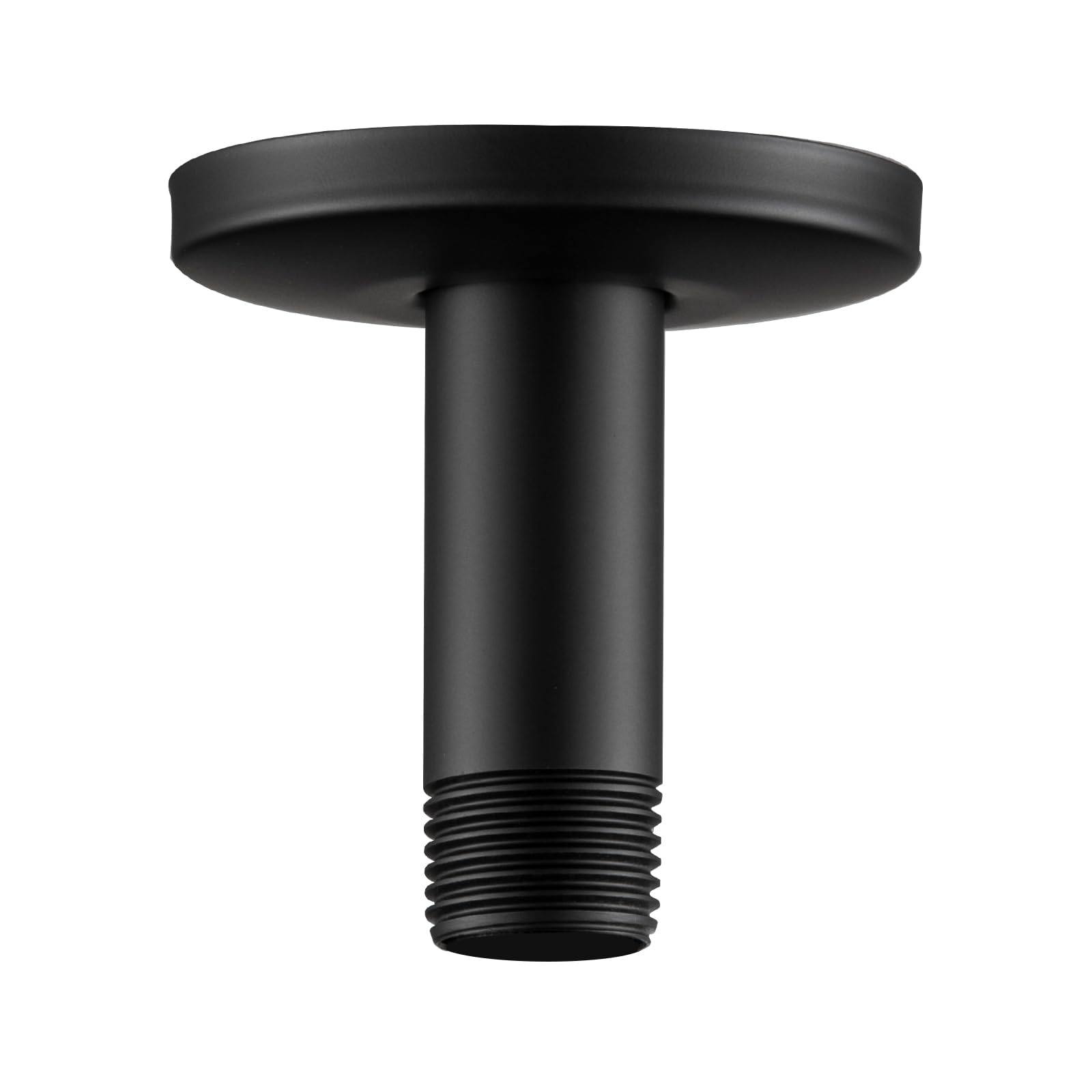OFFO Shower Arm with Flange Universal Ceiling-Mounted Replacement Shower Arm for Fixed Shower Head and Rain Shower Head, 7.6cm(3 inch) Matte Black