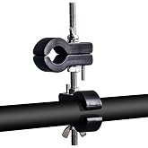 LIGHTFE Bicycle Light Mount, Bike Light Mount Bracket Use of Aluminum Alloy Material, Adjustable Big Fork Special for Big Size Hight Lumens Light, 360o Rotation Clips Holder and Battery Nuts (FB362)