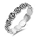 Eternity Rose Flower Stackable Ring New .925 Sterling Silver Band Size 8