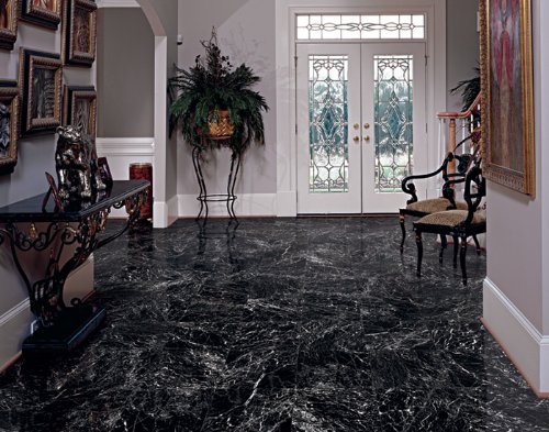 CHINA BLACK MARBLE 12x12" POLISHED (WITH WHITE VEIN)