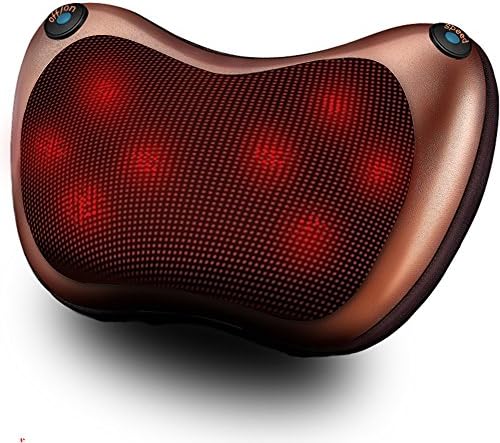 RCQD Neck-Back Massager Shiatsu kneading Massage with Heat for Back, Neck, Lower Back and Shoulder, Massage Pillow with 8 Heated Rollers for Stress Relax at Home Office and Car Chair