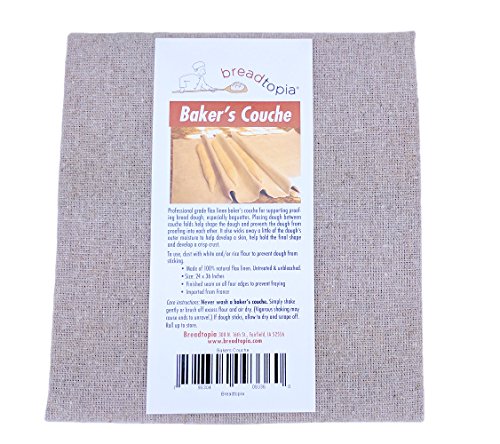 Breadtopia Baker's Couche - Professional Flax Linen Proofing Cloth (24" x 36")