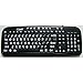Datacal New Improved EZsee by DC Large Print Keyboard, Black KeyBoard Background and Frame with White Letters or Characters (353)