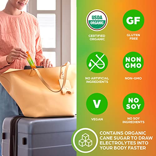 ORGAIN ORGANIC HYDRATION PACKETS, ELECTROLYTES POWDER – MANGO HYDRO BOOST WITH SUPERFOODS, VEGAN, GLUTEN-FREE, NO SOY INGREDIENTS, NON-GMO, LESS SUGAR THAN SPORTS DRINKS, 8 COUNT