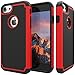 iPhone 7 Case,,ANLI(TM)[Shock Absorption] Drop Protection Hybrid Dual Layer Armor Protective Case Cover for Apple iPhone 7(4.7 inch) Red