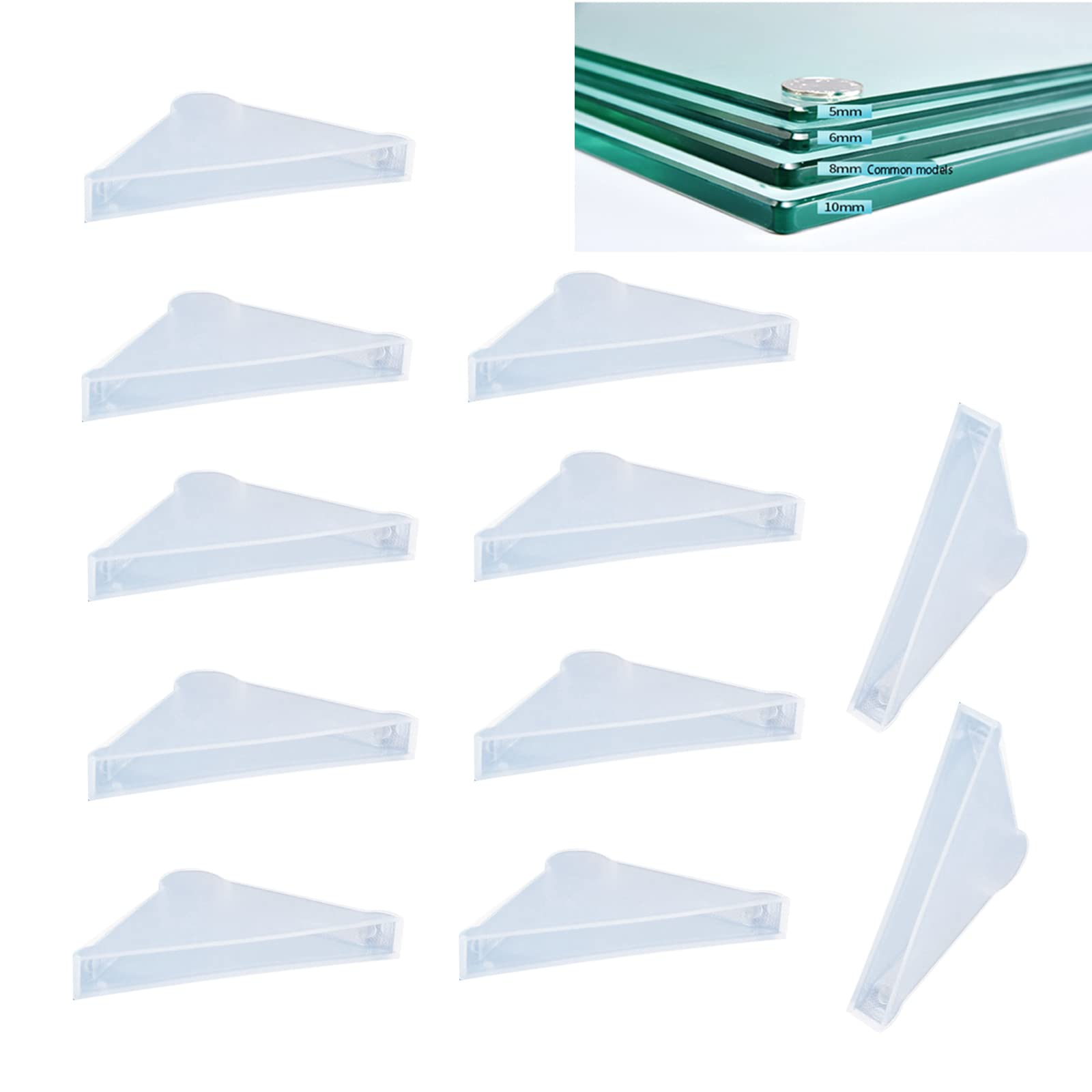 HJYZY 3 x 50 mm Kunststoff-Eckenschutz weiß für scharfes Glas, Metallbleche, Spiegel, Keramikfliesen, Dreifach-Eckabdeckungen 20 Stück