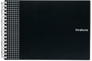 Lihit Lab N1675-24 Hirakuno Twist Notebook, A5E, E Shape, 17 Holes, Black