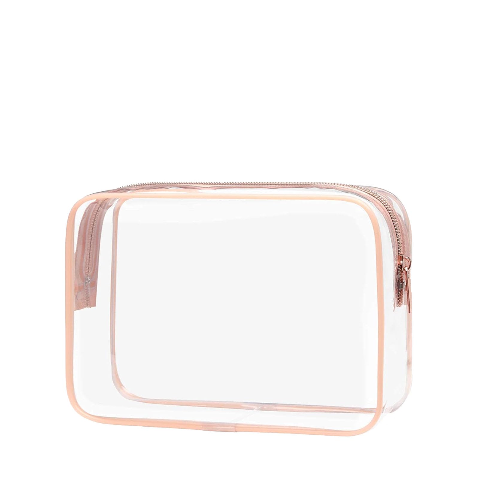 Photo 1 of 1 Pack Waterproof Daily Travel Toiletry Bag, Medium Size Meets the Standard Of Airport Airline Carrying, Rose Gold