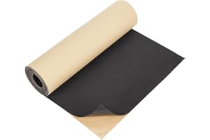 BENECREAT 78.7x11.8inch Adhesive EVA Foam Roll, 2mm Black Adhesive EVA Foam Sheets Cosplay Foam Crafts for Art Supplies Paper