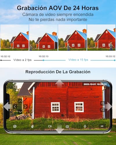 GENBOLT 4G LTE Camara Seguridad Exterior Solar Inalámbrica Sin WiFi, 24/7 Grabación AOV, 15600mAh Batería 8W Panel Solar,2K Camara Vigilancia 4G, con SIM, Apertura F1.0, Detección IA 90 Pies