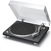 Denon DP-500BT Hi-Fi Bluetooth Turntable, Semi-Automatic Operation, Black | Built-In Switchable Phono Preamp, USB Direct Recording, MM Cartridge, 33⅓, 45 &amp; 78 RPM Belt-Drive Vinyl Record Player