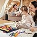 FBve Busy Board for Toddlers, Montessori Basic Skills Toddler Activity Board for Fine Motor Skills & Learn to Dress - Educational Learning Toys