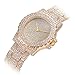 Huntmic Quartz Watch with Gold Plated Stainless Steel Strap, Rose Model: 1)